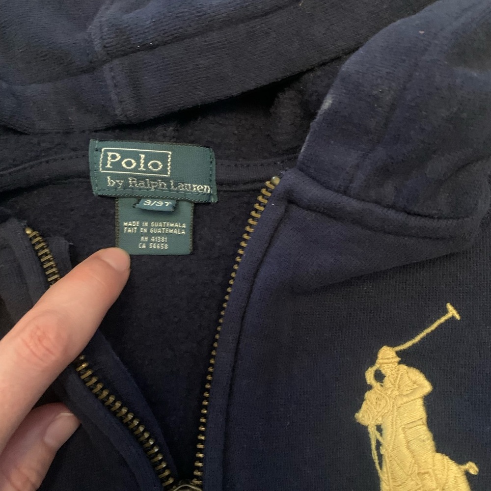 Kids 3T polo Ralph Lauren hoodie - Picture 3 of 3
